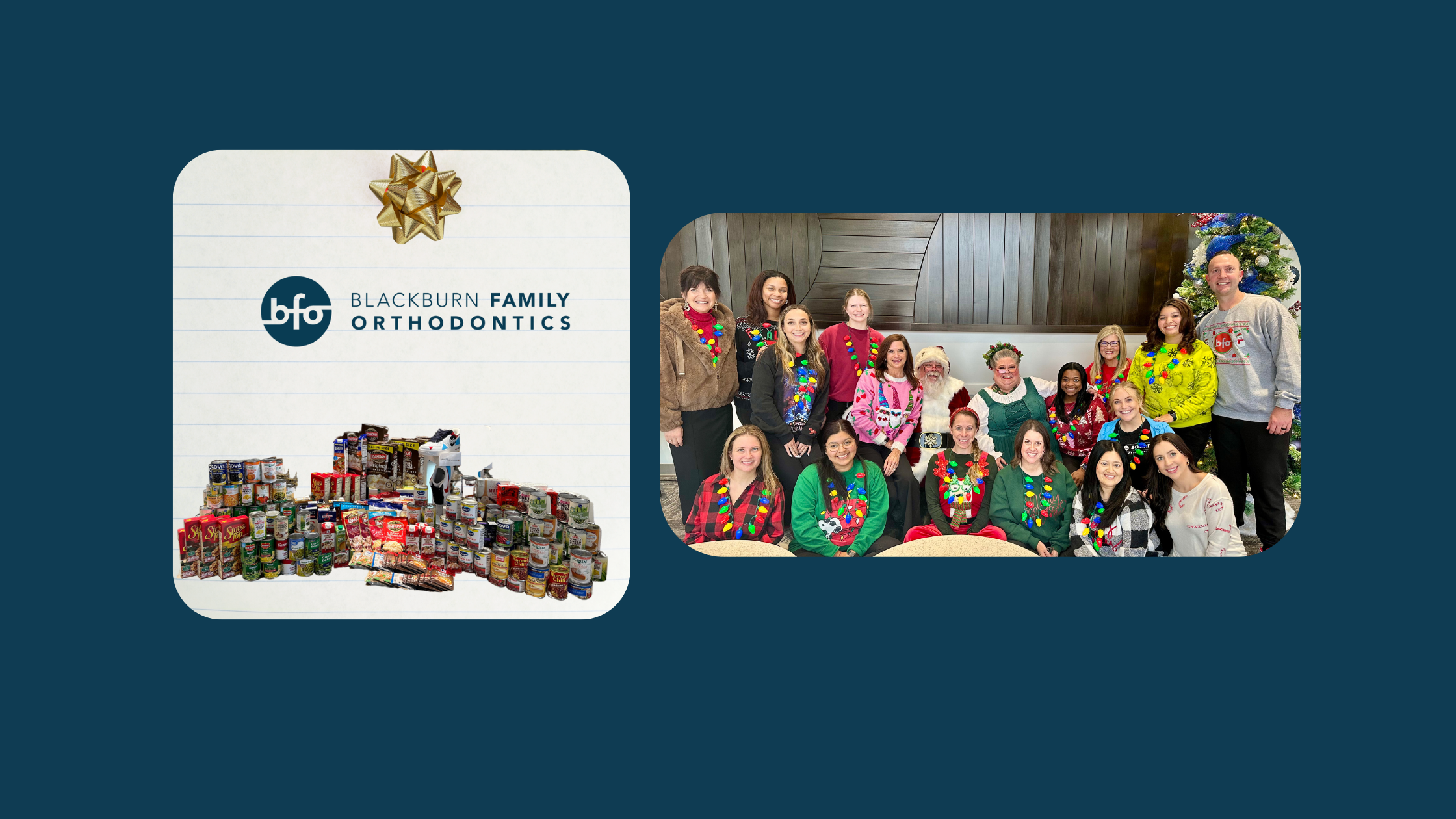 Winter Food Drive and Santa